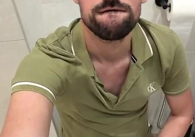 Hot Stepdaddy Jerking off in Bathroom