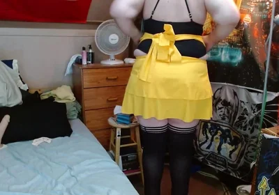 Sissy Bitch Teases shaking its fat ass and playing with boobs
