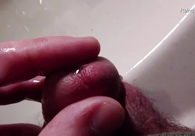 Peehole Piss Play Close up View in Slow Motion