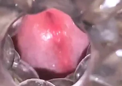 Close-up Cock in Tool for Masturbate Orgasm on Flash