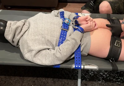 Twink Strapped Face Down Ass Play and Sounding