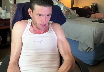 My Slick Back Greaser Look as I Jerk with Greeting Grunting Noises at Bust