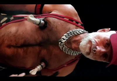 Stepdad Smoking Pipe and Pumping Nips