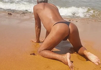 Ladysilva on the Beach in Panties Tanning Her Hot Ass