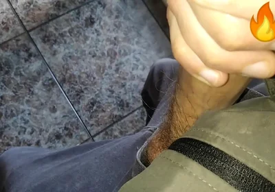 Juicy Big Fat Cock Gets Salivated and Masturbated at My Straight Friend's House (big Cumshot)!