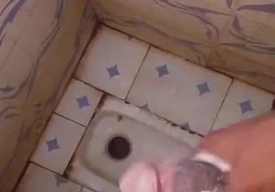 Masturbating Monster Cock in the Bathroom