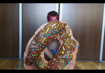 Blowing up My Inflatable Donut Fast!