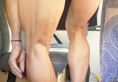 Van Masturbation - Sexy Guy Humping and Cumming