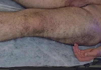 Oiled up and Open - Professional Masseur Gives Client the Full Service