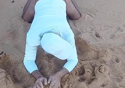 Ladysilva on the Beach in Panties Showing off Her Sexy Ass