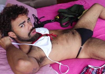 Hunk in Lingerie in an Embarrassing Situation (set 1)