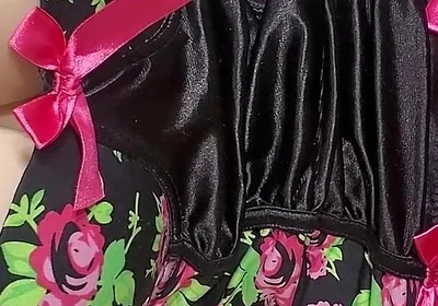 Edging with My Sex Doll Dressed in Sexy Lingerie