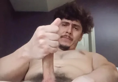 Guy Really Enjoys His Orgasm and Amazingly Thick Cumshot