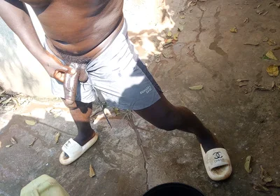 Sneaked; to Shower in My Neighbor's Outdoor Bathroom While I Become Horny