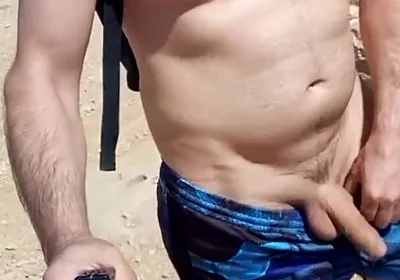 Walking on the Beach. Take off Clothes