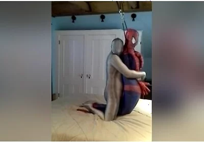 Zentai Croc Has Some Fun With Captured Dummy Spiderman