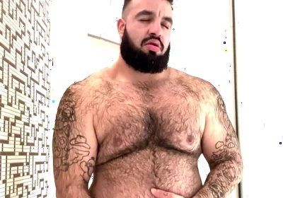 A Furry Boy Lathering up