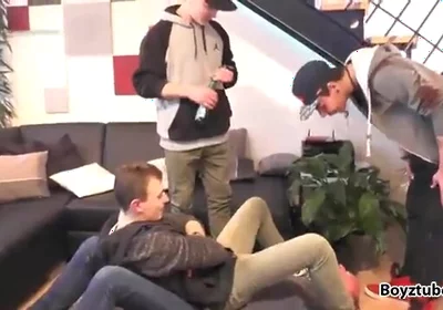 Tasty shoe licking german master