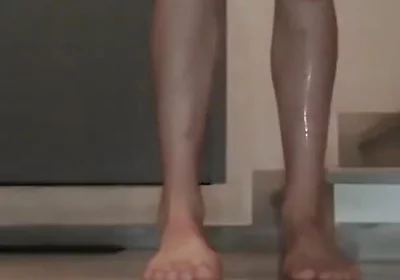 Masturbating Totally Naked in Staircase