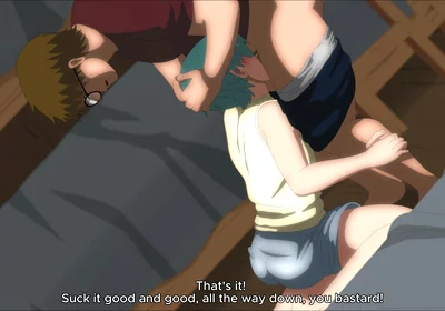 Retreat Ep 04 - Twink Had to Give a Blowjob to the Chubby, Straight, Perverted Guy - Hentai Anime Yaoi