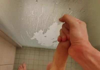 Piss and Cum on the Glass of My Shower