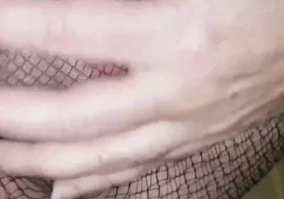 Dani Cums Big in Sexy Black Fishnet