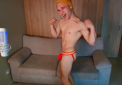 A Handsome Russian Guy Showing off His Muscles and Ass