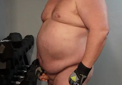 Muscle Chub Bear Working Out