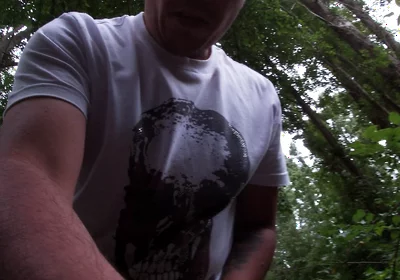 Forest POV: Alone in Underwear Getting Hard Outdoors