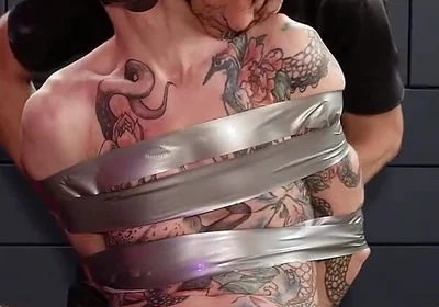 Nicky Tape Bondage in Rotate Table Sony