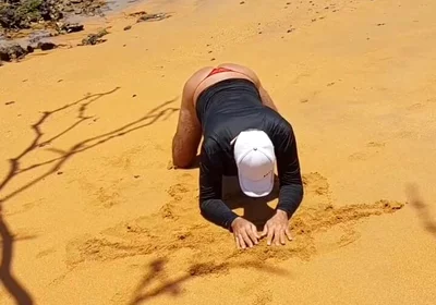 Ladysilva Showing off Her Hot Ass in Panties on the Beach