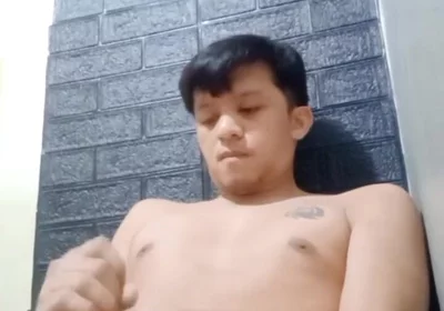 Horny Asian Twink Works His Hard Cock Until He Cums